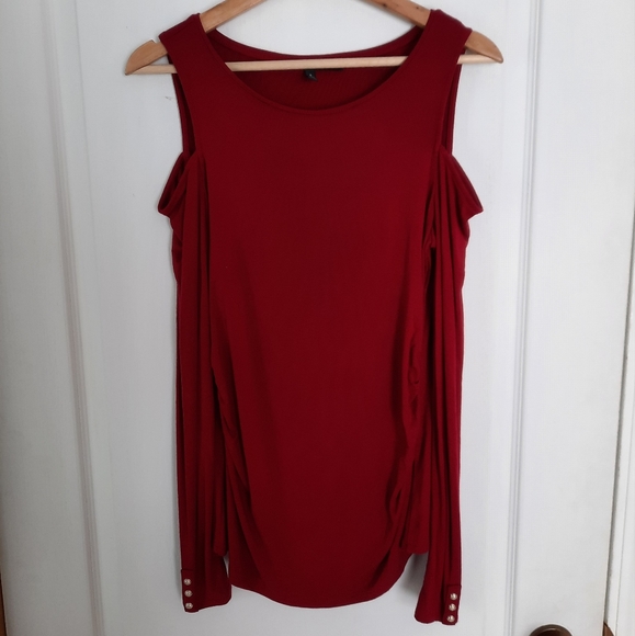 White House Black Market Cold-Shoulder Knit Top, Size Small - Picture 5 of 10